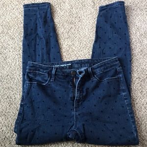 Talbots Flawless Felt Polka-Dot High-Waist Jeggings